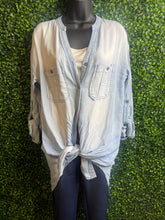 Load image into Gallery viewer, Tencel Denim top (collarless)