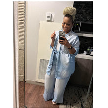 Load image into Gallery viewer, Tencel Denim top (collarless)