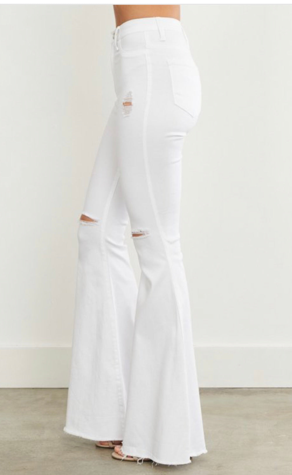 Fit for me white flares (reg. sz)