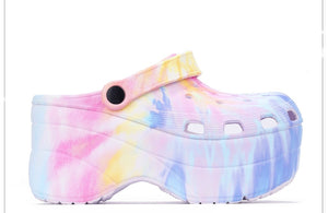 GARDENER CHUNKY PLATFORM CLOG- tie dye