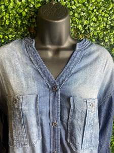 Tencel Denim top (collarless)